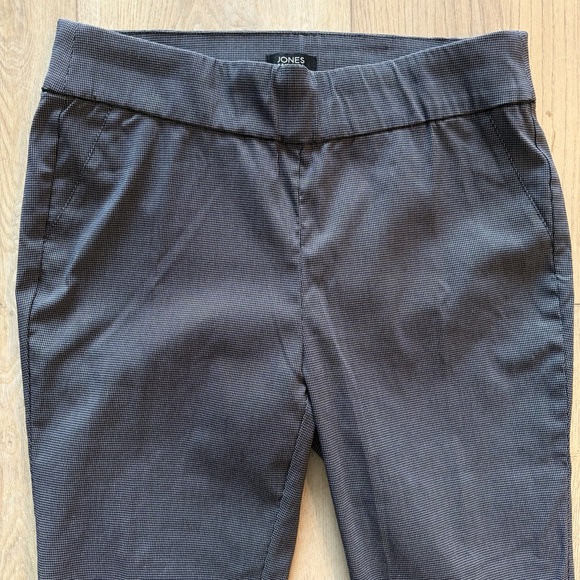 Jones New York Gray Micro Plaid Pull on Stretch Career Trousers Women’s 8 EUC - Picture 5 of 10
